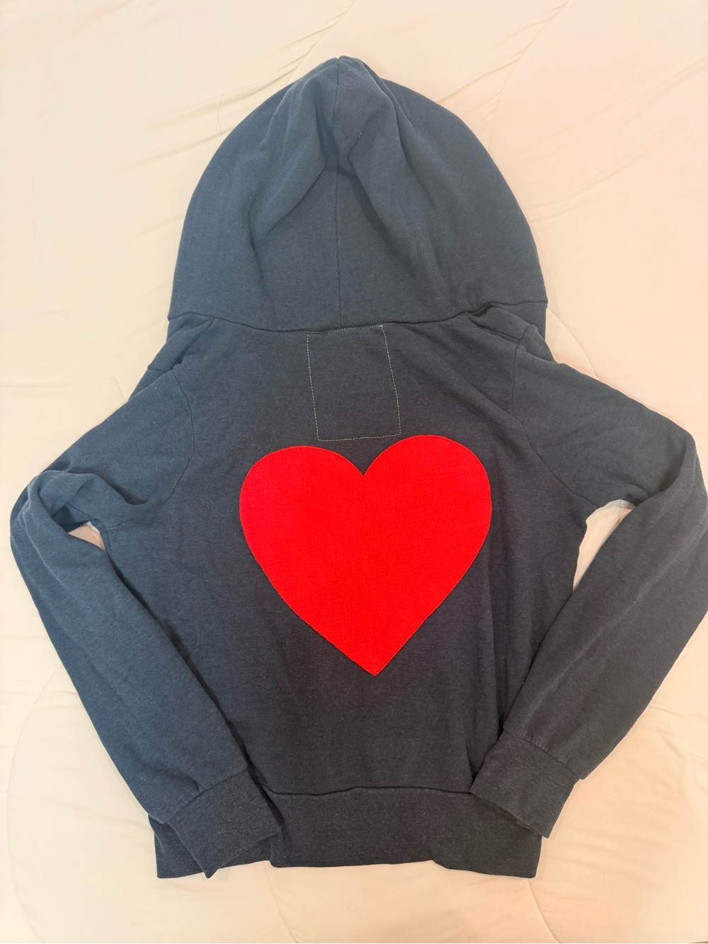 Aviator Nation Navy Hoodie with Red Heart Back Patch
